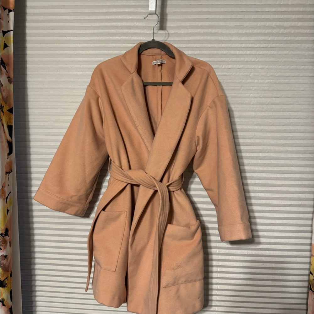 Peach Belted Coat